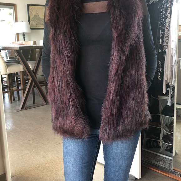 Sam Edelman Faux Fur Vest in Purple - Picture 4 of 7